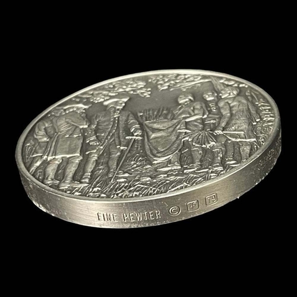 Vintage Medal History of Colonial America Pewter Coin Founding of Savannah - Picture 3 of 3